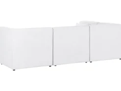 Best Sale Beliani 4-Istuttava Kulmasohva Ja Rahi Vakosametti Oikeak. Luonnonvalkoinen Lemvig