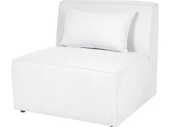 Best Sale Beliani 4-Istuttava Kulmasohva Ja Rahi Vakosametti Oikeak. Luonnonvalkoinen Lemvig