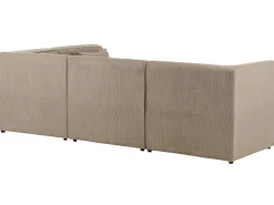 Sohvat<Beliani 4-Istuttava Kulmasohva Ja Rahi Vakosametti Vasenk. Ruskeanharmaa Lemvig