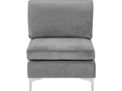 Sohvat<Beliani 6-Istuttava Kulmasohva Ja Rahi Sametti Vasenk. Harmaa Evja