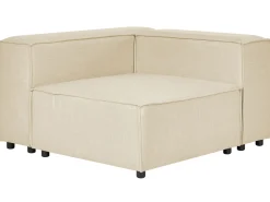 Cheap Beliani 2-Istuttava Kulmasohva Ja Rahi Pellava Vasenk. Beige Aprica