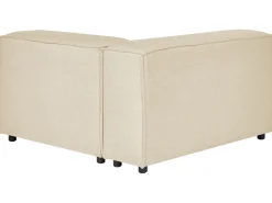 Cheap Beliani 2-Istuttava Kulmasohva Ja Rahi Pellava Vasenk. Beige Aprica