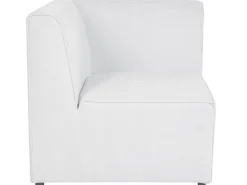 Fashion Beliani 5-Istuttava Kulmasohva Ja Rahi Vakosametti Vasenk. Luonnonvalkoinen Lemvig