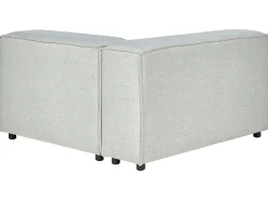 Best Sale Beliani 2-Istuttava Kulmasohva Ja Rahi Pellava Vasenk. Vaaleanharmaa Aprica