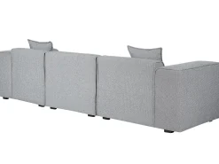 Sale Beliani 3-Istuttava Kulmasohva Kangas Vasenk. Harmaa Dolva