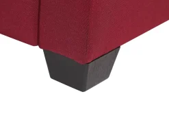 Sohvat<Beliani 3-Istuttava Kulmasohva Kangas Oikeak. Tummanpunainen Vikna