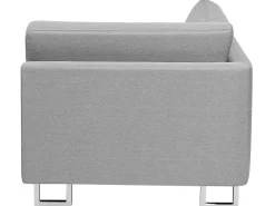 Sohvat<Beliani 6-Istuttava Kulmasohva Kangas Vasenk. Vaaleanharmaa Stockholm