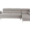 Sale Beliani 5-Istuttava Kulmasohva Kangas Vasenk. Vaaleanharmaa Norrea