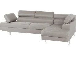 Sale Beliani 5-Istuttava Kulmasohva Kangas Vasenk. Vaaleanharmaa Norrea