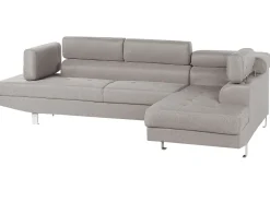 Sale Beliani 5-Istuttava Kulmasohva Kangas Vasenk. Vaaleanharmaa Norrea