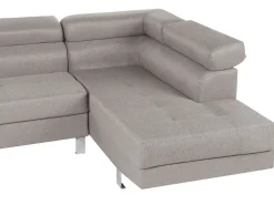 Sale Beliani 5-Istuttava Kulmasohva Kangas Vasenk. Vaaleanharmaa Norrea