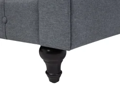 Flash Sale Beliani 6-Istuttava Kulmasohva Kangas Oikeak. Vaaleanharmaa Chesterfield