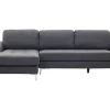 Sohvat<Beliani 4-Istuttava Kulmasohva Kangas Oikeak. Tummanharmaa Kiruna