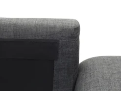 Sohvat<Beliani 4-Istuttava Kulmasohva Kangas Oikeak. Tummanharmaa Kiruna