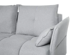 Sohvat<Beliani 4-Istuttava Kulmasohva Kangas Oikeak. Vaaleanharmaa Tomra