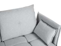 Sohvat<Beliani 4-Istuttava Kulmasohva Kangas Oikeak. Vaaleanharmaa Tomra