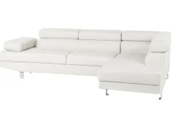 Online Beliani 5-Istuttava Kulmasohva Keinonahka Vasenk. Valkoinen Norrea