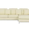 Sohvat<Beliani 4-Istuttava Kulmasohva Nahka Vasenk. Kermanvalkoinen Oslo