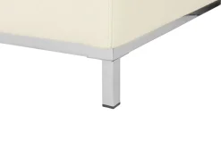 Sohvat<Beliani 4-Istuttava Kulmasohva Nahka Vasenk. Kermanvalkoinen Oslo