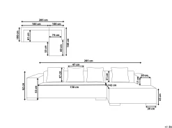 Sohvat<Beliani 3-Istuttava Kulmasohva Nahka Vasenk. Musta Lungo