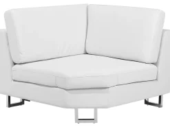 Sohvat<Beliani 6-Istuttava Kulmasohva Nahka Oikeak. Valkoinen Stockholm