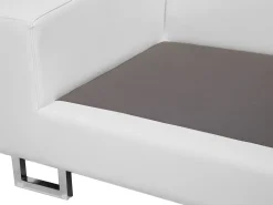 Sohvat<Beliani 6-Istuttava Kulmasohva Nahka Oikeak. Valkoinen Stockholm