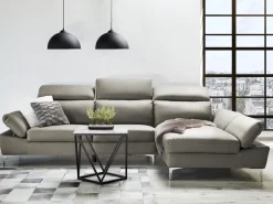 Shop Beliani 4-Istuttava Kulmasohva Nahka Vasenk. Ruskeanharmaa Farila