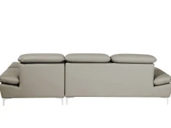 Shop Beliani 4-Istuttava Kulmasohva Nahka Vasenk. Ruskeanharmaa Farila