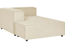 Sohvat<Beliani 3-Istuttava Kulmasohva Pellava Oikeak. Beige Aprica