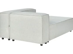 Sohvat<Beliani 3-Istuttava Kulmasohva Pellava Vasenk. Vaaleanharmaa Aprica