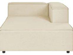 Sohvat<Beliani 2-Istuttava Kulmasohva Pellava Vasenk. Beige Aprica