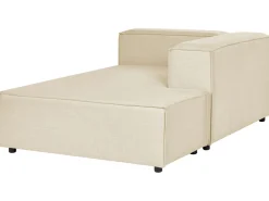 Sohvat<Beliani 2-Istuttava Kulmasohva Pellava Vasenk. Beige Aprica