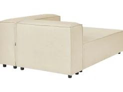 Sohvat<Beliani 2-Istuttava Kulmasohva Pellava Vasenk. Beige Aprica