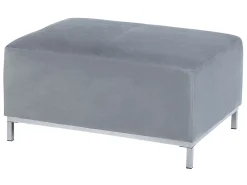 Best Sale Beliani 4-Istuttava Kulmasohva Rahilla Sametti Vasenk. Harmaa Oslo