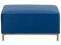 Shop Beliani 4-Istuttava Kulmasohva Rahilla Sametti Vasenk. Tummansininen Oslo