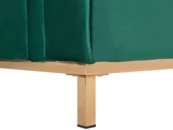 Sohvat<Beliani 4-Istuttava Kulmasohva Sametti Oikeak. Tummanvihrea Oslo