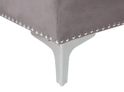 Sale Beliani 3-Istuttava Kulmasohva Sametti Oikeak. Harmaa Flen