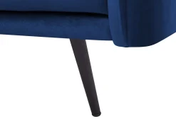 Fashion Beliani 3-Istuttava Kulmasohva Sametti Oikeak. Laivastonsininen Varde