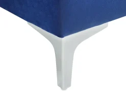 Sohvat<Beliani 3-Istuttava Kulmasohva Sametti Vasenk. Laivastonsininen Timra