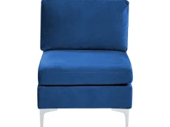 Best Sale Beliani 4-Istuttava Kulmasohva Sametti Oikeak. Laivastonsininen Evja