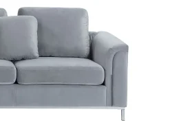 Hot Beliani 4-Istuttava Kulmasohva Sametti Oikeak. Harmaa Oslo