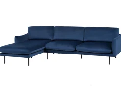 Clearance Beliani 4-Istuttava Kulmasohva Sametti Oikeak. Laivastonsininen Vinterbro