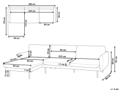 Clearance Beliani 4-Istuttava Kulmasohva Sametti Oikeak. Laivastonsininen Vinterbro