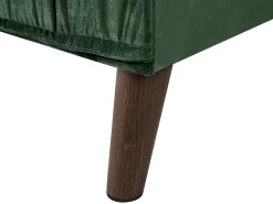 Sohvat<Beliani 3-Istuttava Kulmasohva Sametti Vasenk. Tummanvihrea Grena