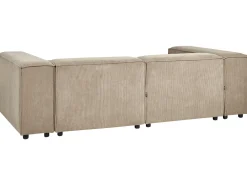 Sohvat<Beliani 2-Istuttava Kulmasohva Vakosametti Vasenk. Vaaleanruskea Aprica