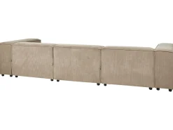 Flash Sale Beliani 3-Istuttava Kulmasohva Vakosametti Vasenk. Vaaleanruskea Aprica