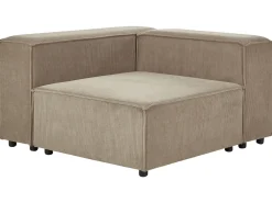 Flash Sale Beliani 3-Istuttava Kulmasohva Vakosametti Vasenk. Vaaleanruskea Aprica