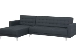 Sohvat<Beliani 4-Istuttava Kulmavuodesohva Kangas Oikeak. Tummanharmaa Aberdeen
