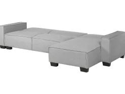 Fashion Beliani 3-Istuttava Kulmavuodesohva Kangas Vasenk. Vaaleanharmaa Romedal