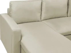 Sohvat<Beliani 5-Istuttava Kulmavuodesohva Säilytystilalla Kangas Beige Sommen